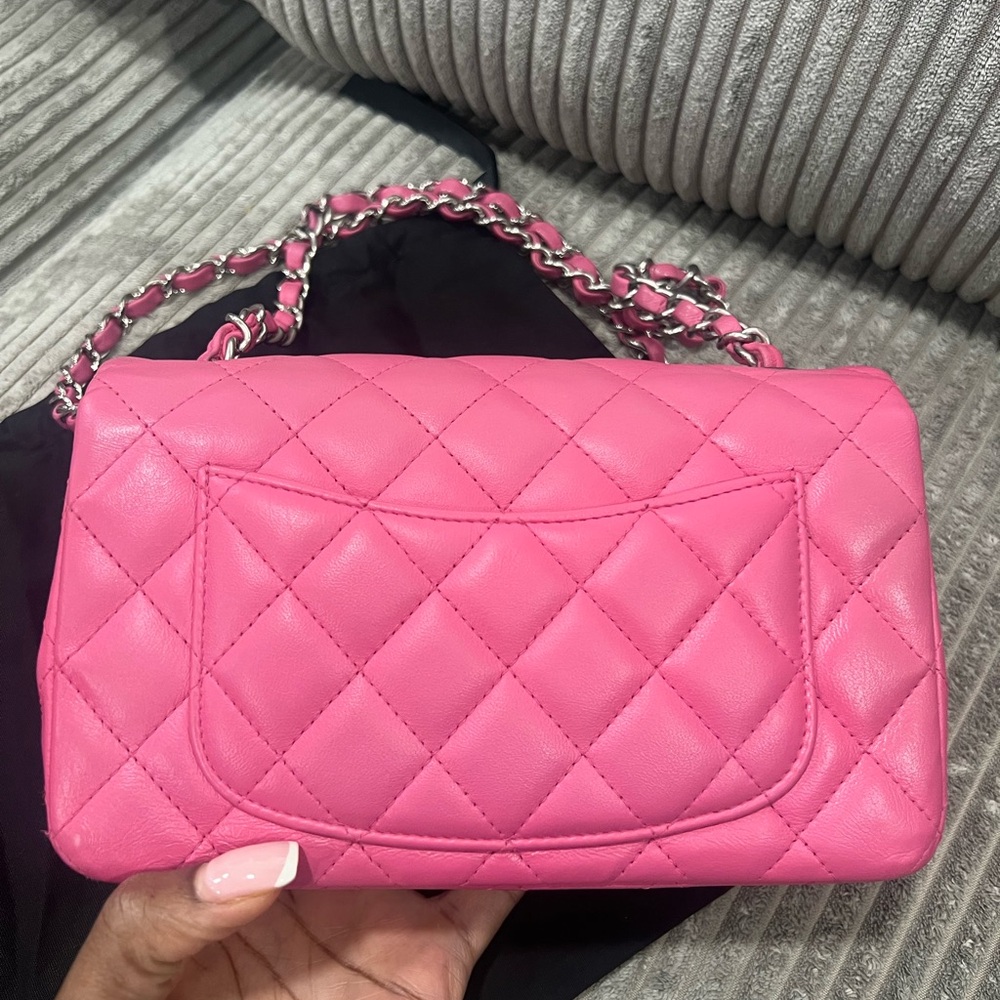 CHANEL Fuchsia Classic Mini Lambskin - Picture 3 of 16